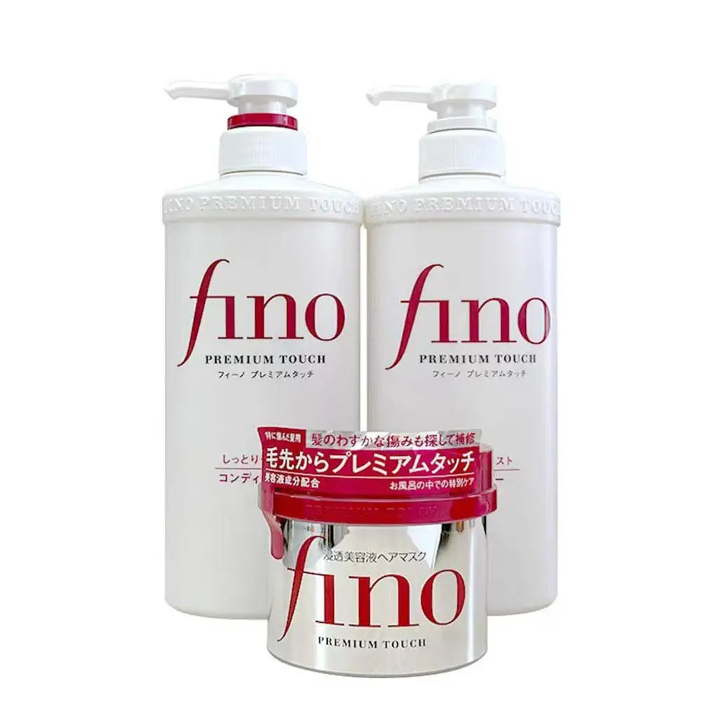 Japan Fino Hair Mask Conditioner Shampoo Deep Nourishing Smooth Shine Care Oil Control Hair Mask Conditioner Set