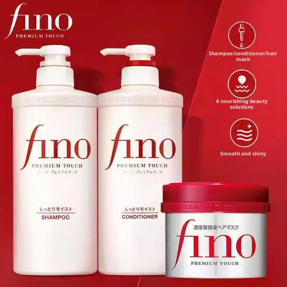 Japan Fino Hair Mask Conditioner Shampoo Deep Nourishing Smooth Shine Care Oil Control Hair Mask Conditioner Set