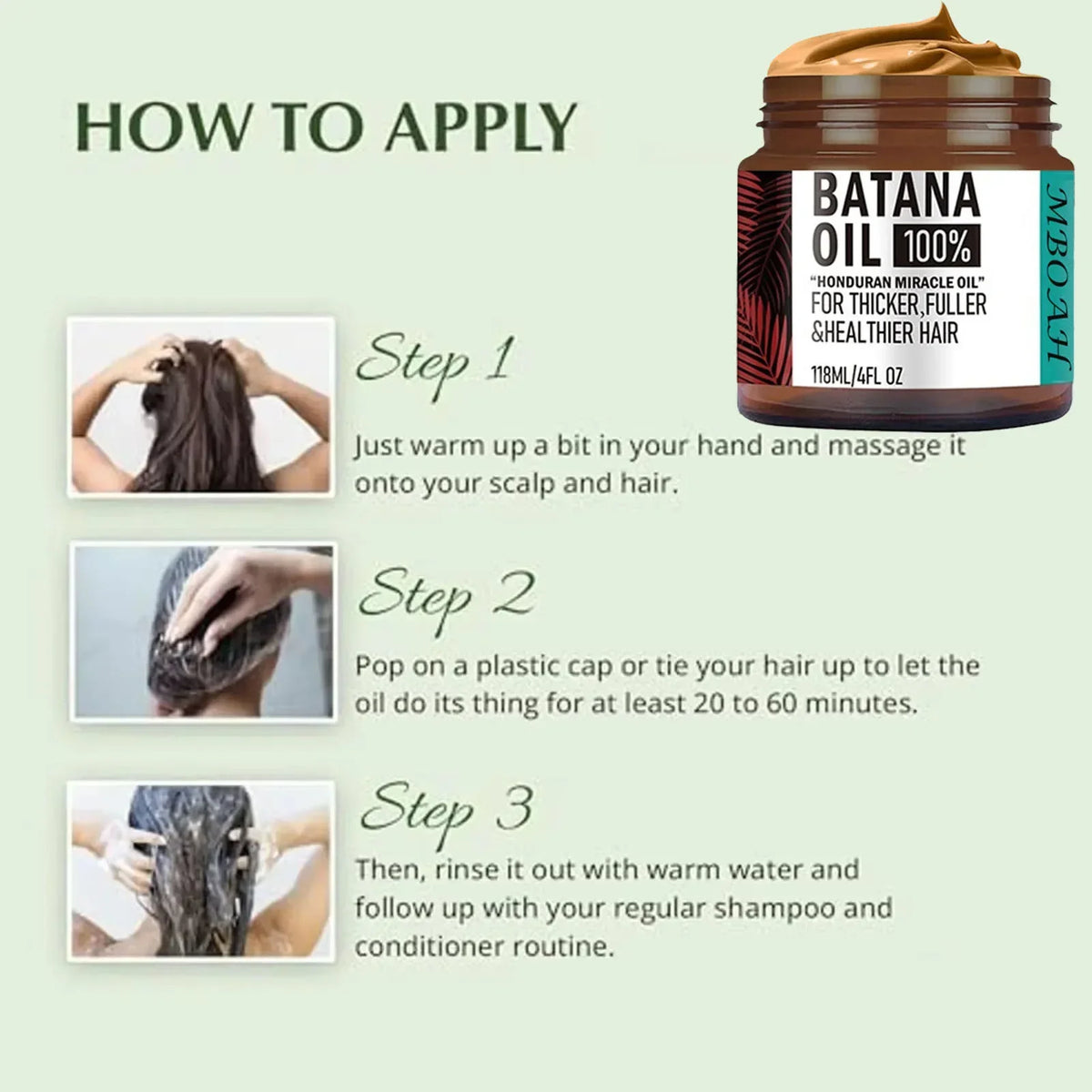100% Unrefined Batana Oil Hair Conditioner- Get Fuller, Thicker, Healthier Hair Conditioner Haircare Silky Hair Nutrition