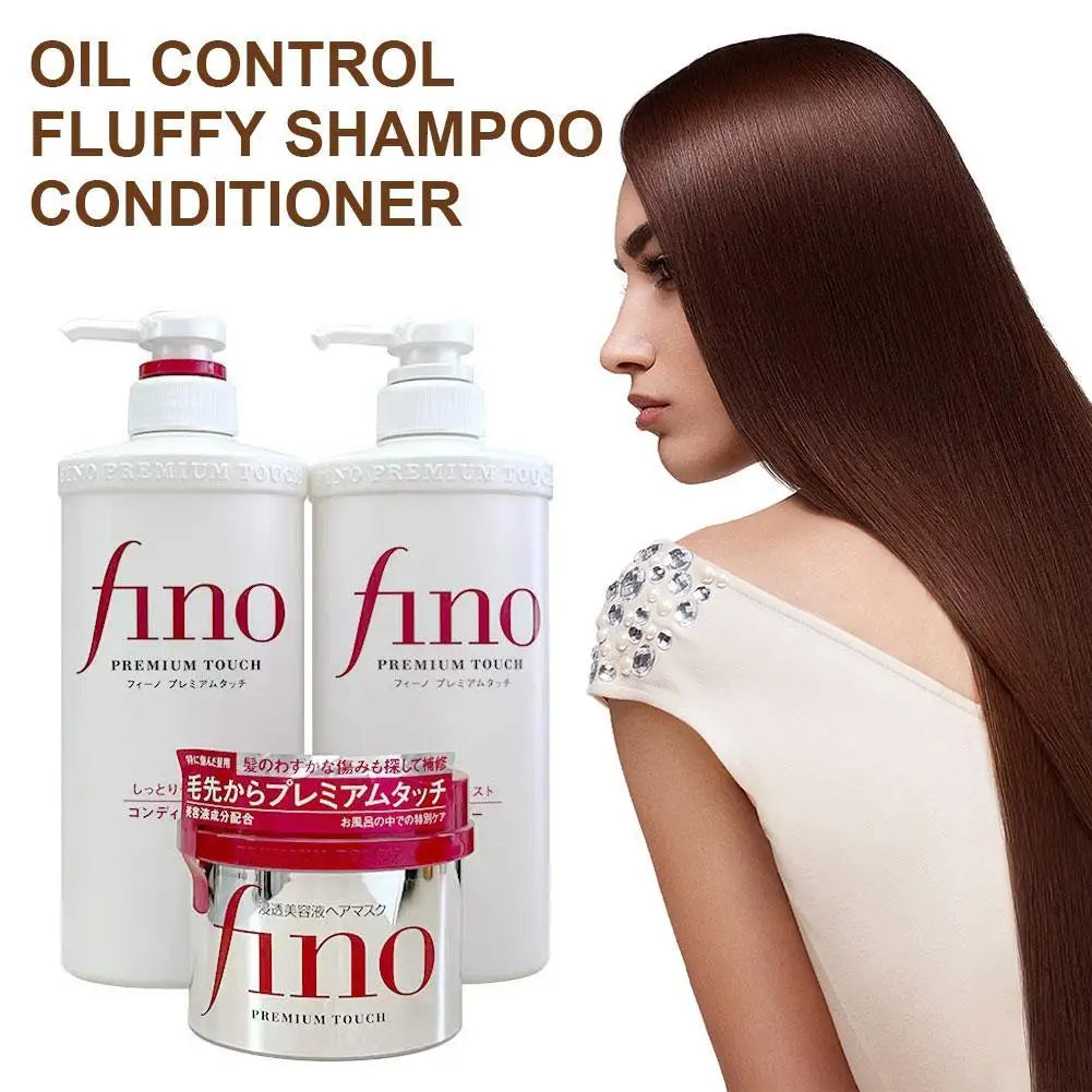 Japan Fino Hair Mask Conditioner Shampoo Deep Nourishing Smooth Shine Care Oil Control Hair Mask Conditioner Set